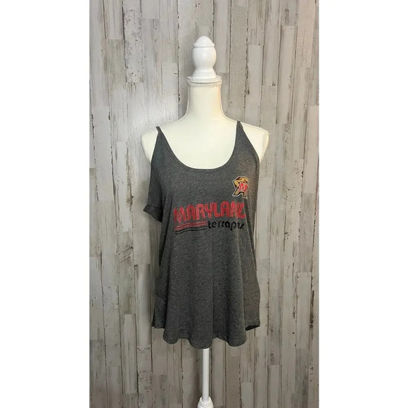 NWT Maryland Terrapins Women's Large Gray Sleeveless Tank Top Casual‎ Summer - Picture 1 of 5